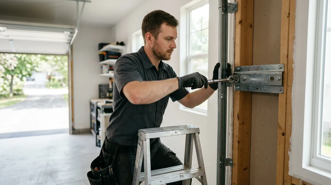Modern flush garage door